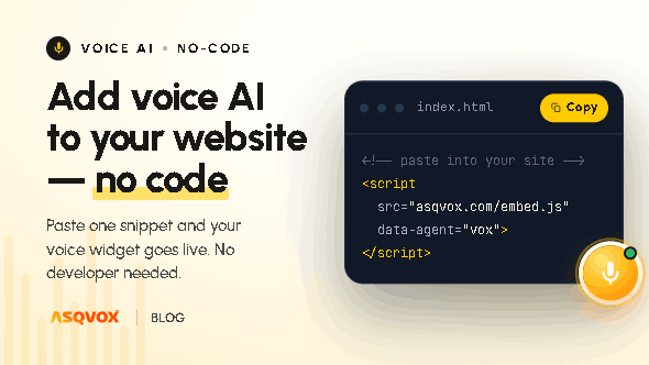 How to add voice AI to your website