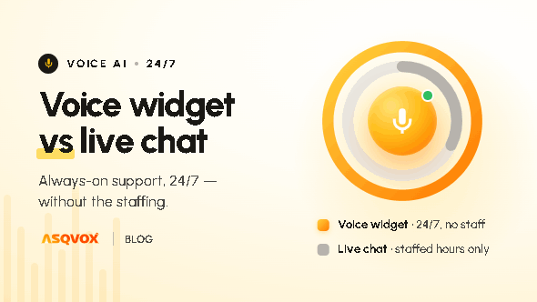 Voice widget vs live chat
